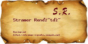 Stramer Renátó névjegykártya