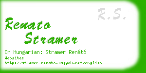 renato stramer business card
